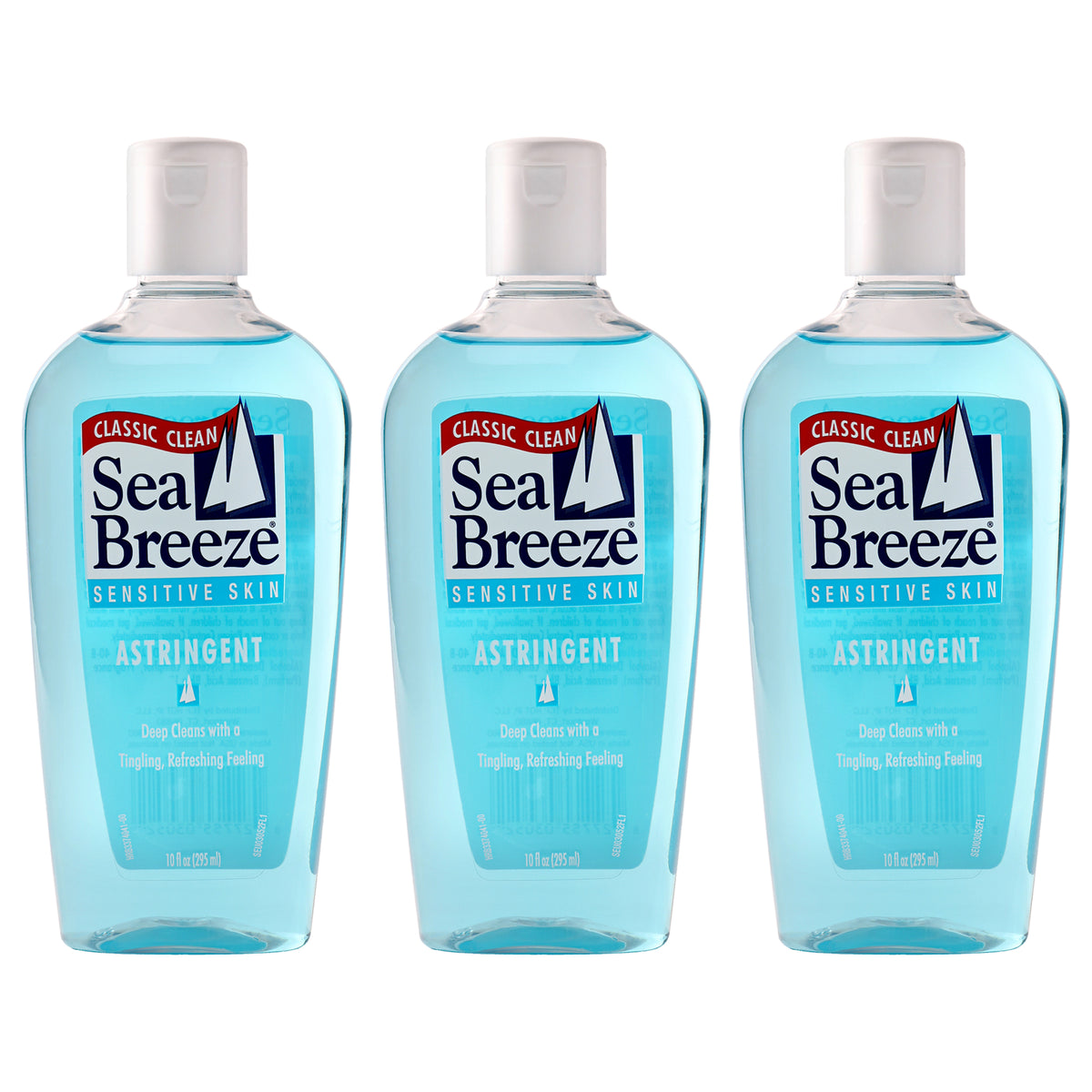 Astringent Sensitive Skin by Sea Breeze for Unisex - 10 oz Cleanser - Pack of 3