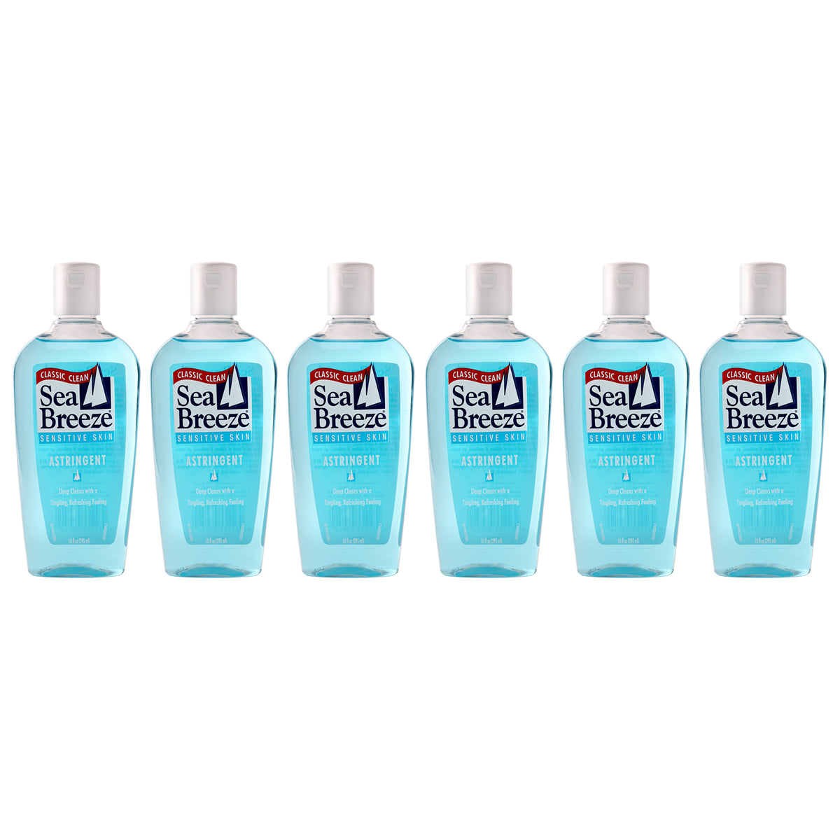 Astringent Sensitive Skin by Sea Breeze for Unisex - 10 oz Cleanser - Pack of 6