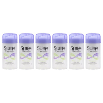 Invisible Solid Anti-Perspirant Deodorant - Fresh and Cool by Sure for Unisex - 2.6 oz Deodorant Stick - Pack of 6