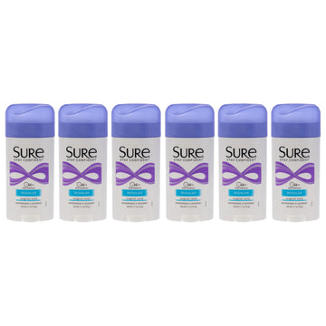 Original Solid Anti-Perspirant Deodorant - Regular by Sure for Unisex - 2.7 oz Deodorant Stick - Pack of 6