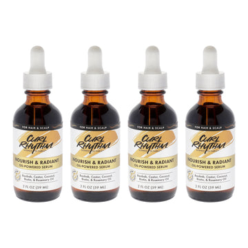 Nourish and Radiant Oil-Powered Serum by Curl Rhythm for Women - 2 oz Oil - Pack of 4