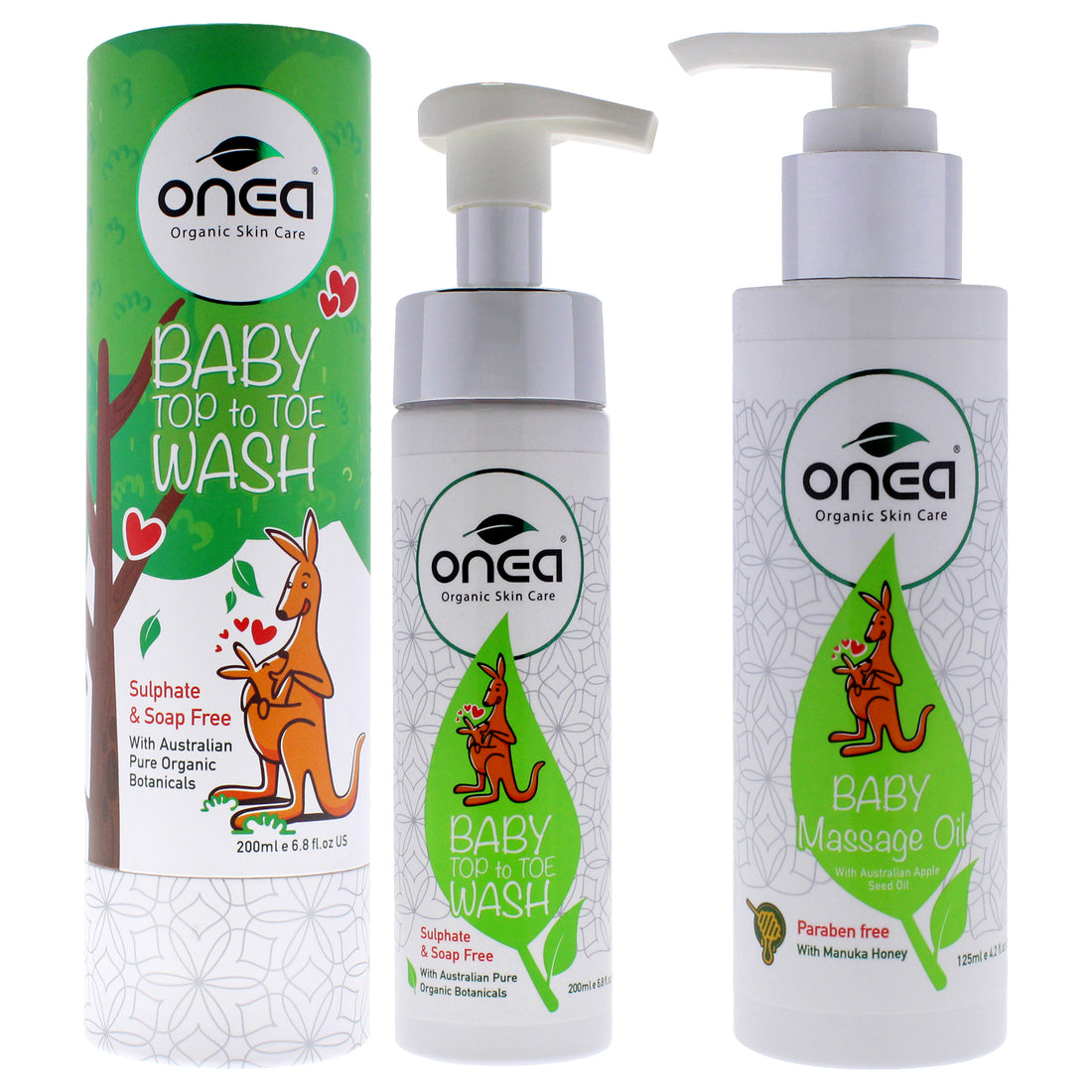 ONEA Baby Kit by ONEA for Kids - 2 Pc Kit 6.8oz Body Wash, 4.2oz Oil