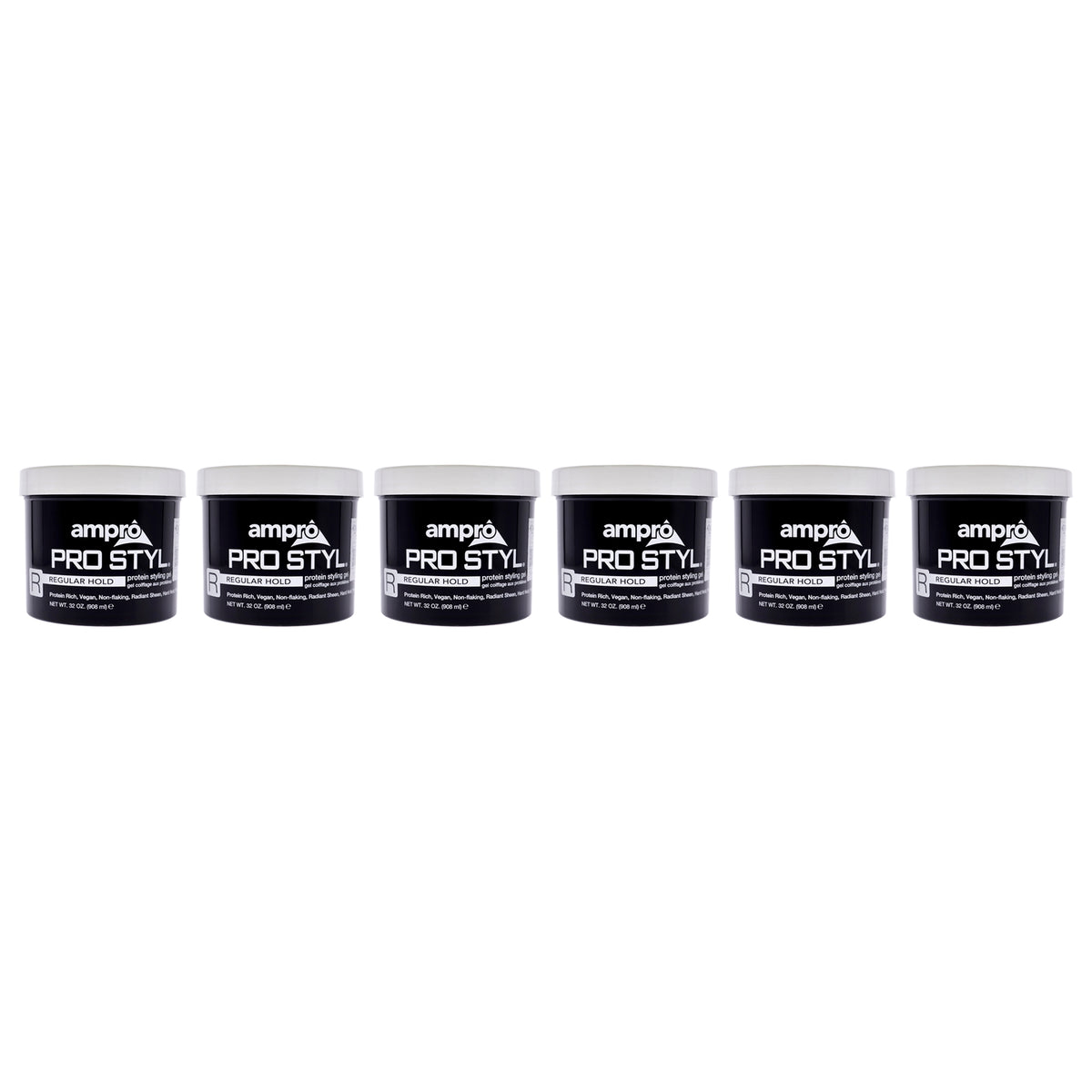 Pro Styl Protein Styling Gel - Regular Hold by Ampro for Women - 32 oz Gel - Pack of 6