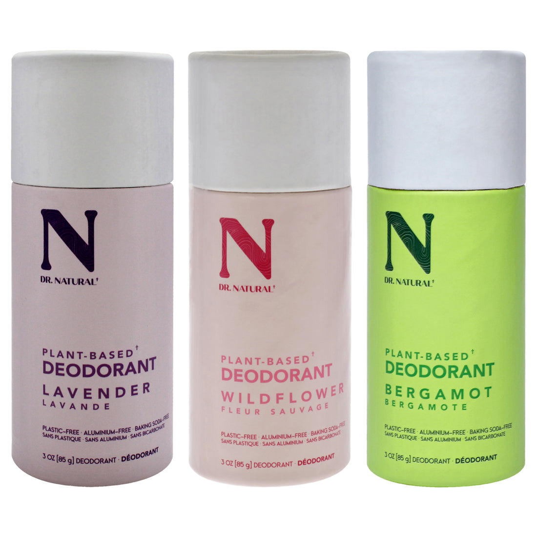 DeodorantSampler0 by Dr. Natural for Unisex - 3 Pc 3oz Deodorant Stick - Lavender, 3oz Deodorant Stick - Wildflower, 3oz Deodorant Stick - Bergamot