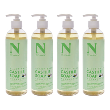 Castile Liquid Soap - Eucalyptus by Dr. Natural for Unisex - 16 oz Soap - Pack of 4