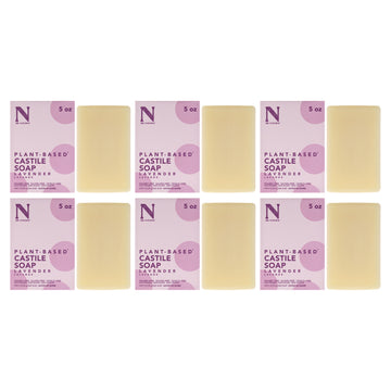 Castile Bar Soap - Lavender by Dr. Natural for Unisex - 5 oz Soap - Pack of 6
