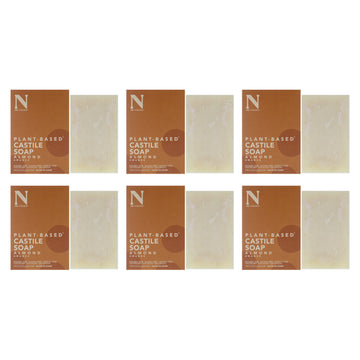 Castile Bar Soap - Almond by Dr. Natural for Unisex - 5 oz Soap - Pack of 6