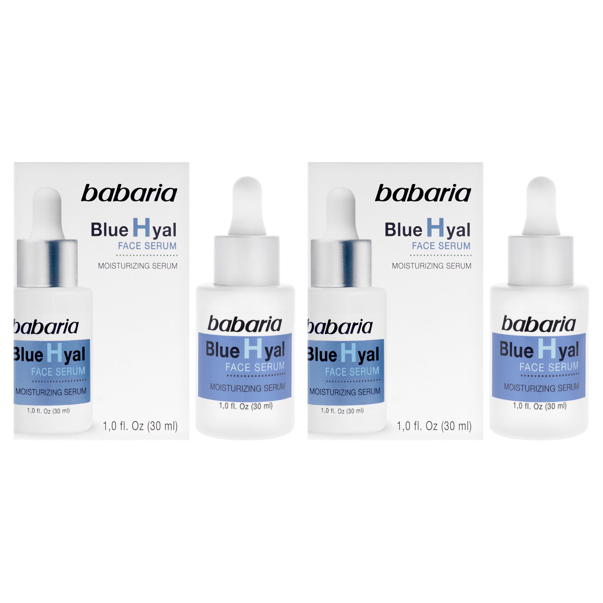 Blue Hyal Face Serum by Babaria for Unisex - 1 oz Serum - Pack of 2