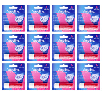 Lip Therapy Petroleum Jelly - Rosy by Vaseline for Women - 0.16 oz Lip Balm - Pack of 12