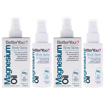 Magnesium Oil Body Spray by BetterYou for Unisex - 3.38 oz Body Spray - Pack of 2