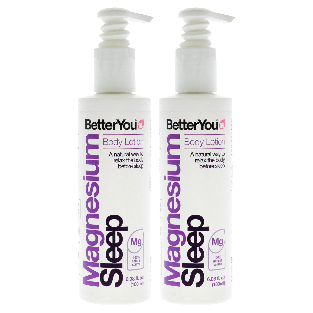 Magnesium Sleep Body Lotion by BetterYou for Unisex - 6.08 oz Body Lotion - Pack of 2