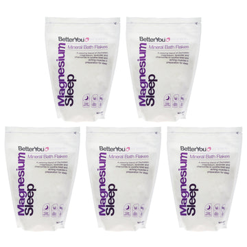 Magnesium Sleep by BetterYou for Unisex - 35.2 oz Bath Salt - Pack of 5