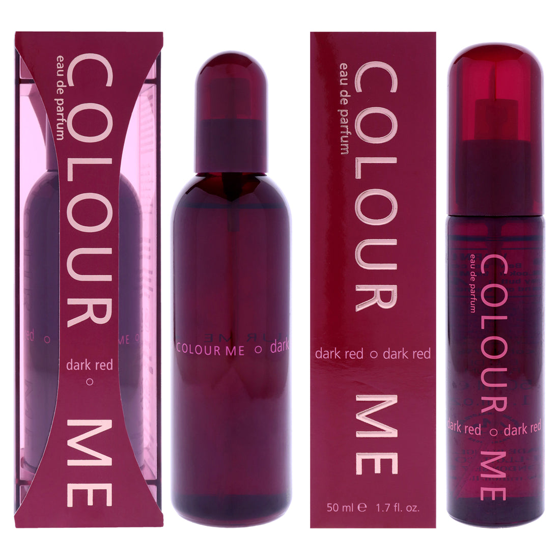 Colour Me Dark Red Kit by Milton Lloyd for Women - 2 Pc Kit 1.7oz Colour Me Dark Red EDP Spray, 3.4oz Colour Me Dark Red EDP Spray