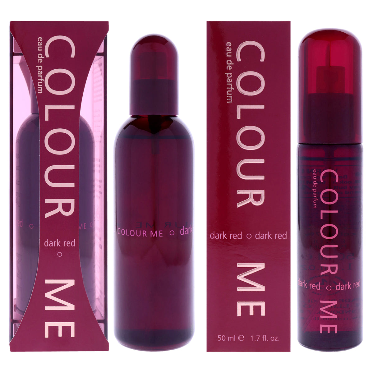 Colour Me Dark Red Kit by Milton Lloyd for Women - 2 Pc Kit 1.7oz Colour Me Dark Red EDP Spray, 3.4oz Colour Me Dark Red EDP Spray