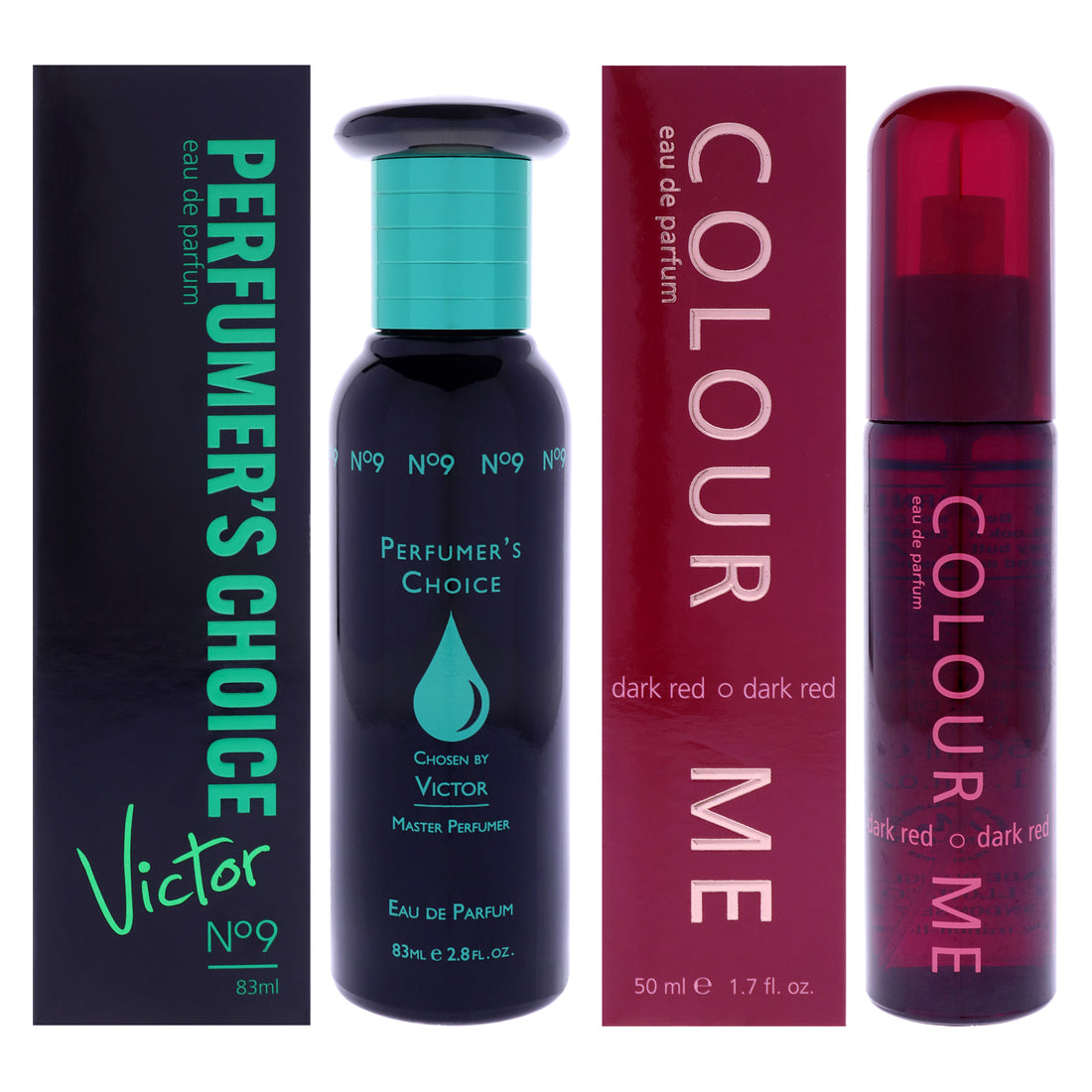 Milton Lloyd Kit by Milton Lloyd for Unisex - 2 Pc Kit 2.8oz Perfumers Choice - Victor EDP Spray, 1.7oz Colour Me Dark Red EDP Spray