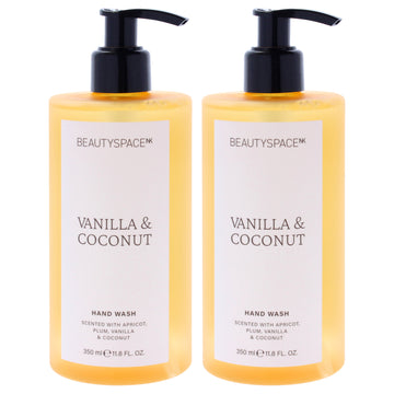 Beauty Space Hand Wash - Vanilla and Coconut by BeautySpace for Unisex - 11.8 oz Hand Wash - Pack of 2