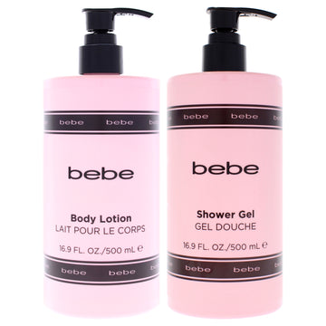 Bebe Kit by Bebe for Women - 2 Pc Kit 16.9oz Shower Gel, 16.9oz Body Lotion