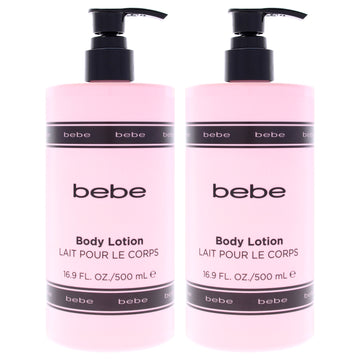 Bebe Silver by Bebe for Women - 16.9 oz Body Lotion - Pack of 2