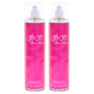 Can Can by Paris Hilton for Women - 8 oz Fragrance Mist - Pack of 2