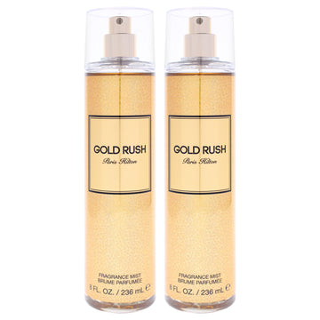 Gold Rush by Paris Hilton for Women - 8 oz Body Mist - Pack of 2