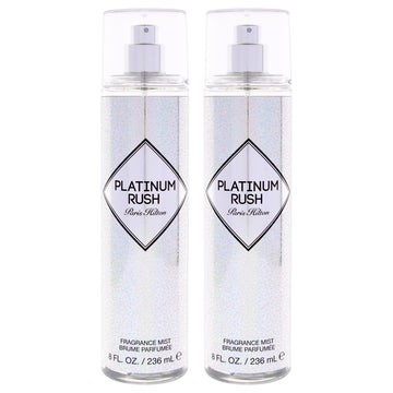 Platinum Rush by Paris Hilton for Women - 8 oz Fragrance Mist - Pack of 2