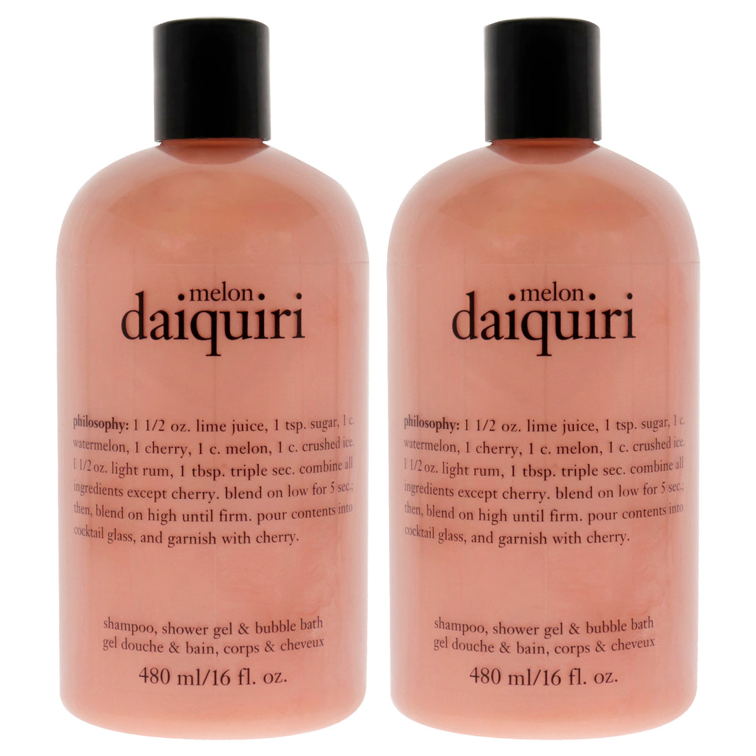 Melon Daiquiri Shampoo, Bath and Shower Gel by Philosophy for Unisex - 16 oz Shower Gel - Pack of 2