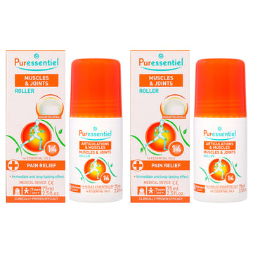Muscles and Joints Roller by Puressentiel for Unisex - 2.5 oz Roll-On - Pack of 2