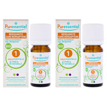 Organic Essential Oil - Bergamot by Puressentiel for Unisex - 0.34 oz Oil - Pack of 2