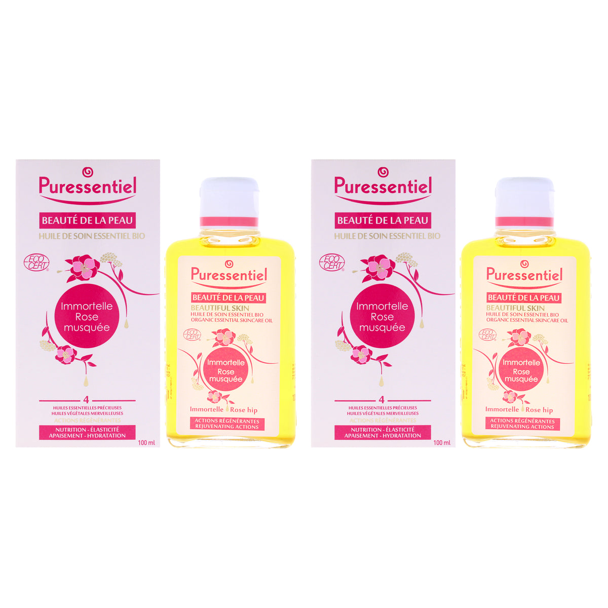 Organic Essential Skincare Oil by Puressentiel for Unisex - 3.4 oz Oil - Pack of 2