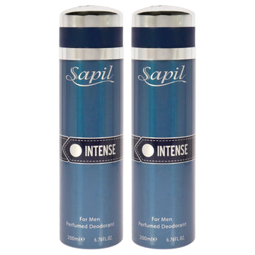 Intense by Sapil for Men - 6.76 oz Deodorant Spray - Pack of 2