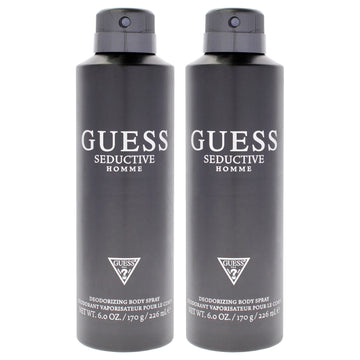 Guess Seductive Homme by Guess for Men - 6 oz Deodorant Body Spray - Pack of 2
