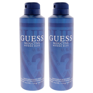 Guess Seductive Homme Blue by Guess for Men - 6 oz Body Spray - Pack of 2