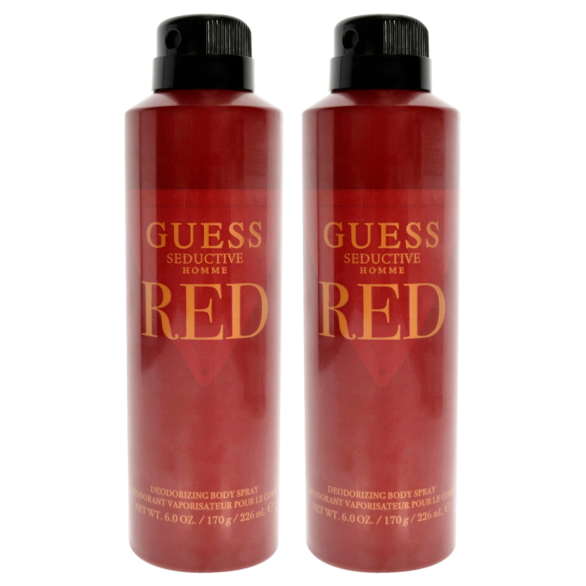 Guess Seductive Homme Red by Guess for Men - 6 oz Body Spray - Pack of 2