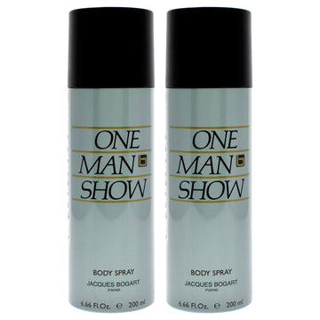 One Man Show by Jacques Bogart for Men - 6.6 oz Body Spray - Pack of 2