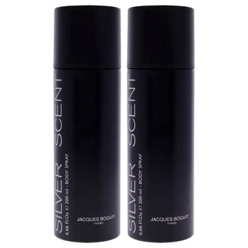Silver Scent by Jacques Bogart for Men - 6.66 oz Body Spray - Pack of 2