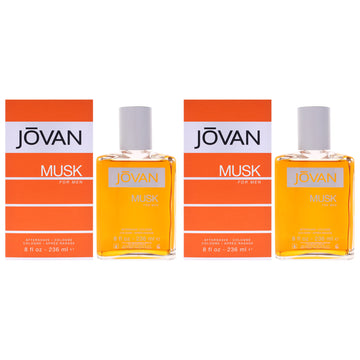 Jovan Musk by Jovan for Men - 8 oz After Shave Cologne - Pack of 2