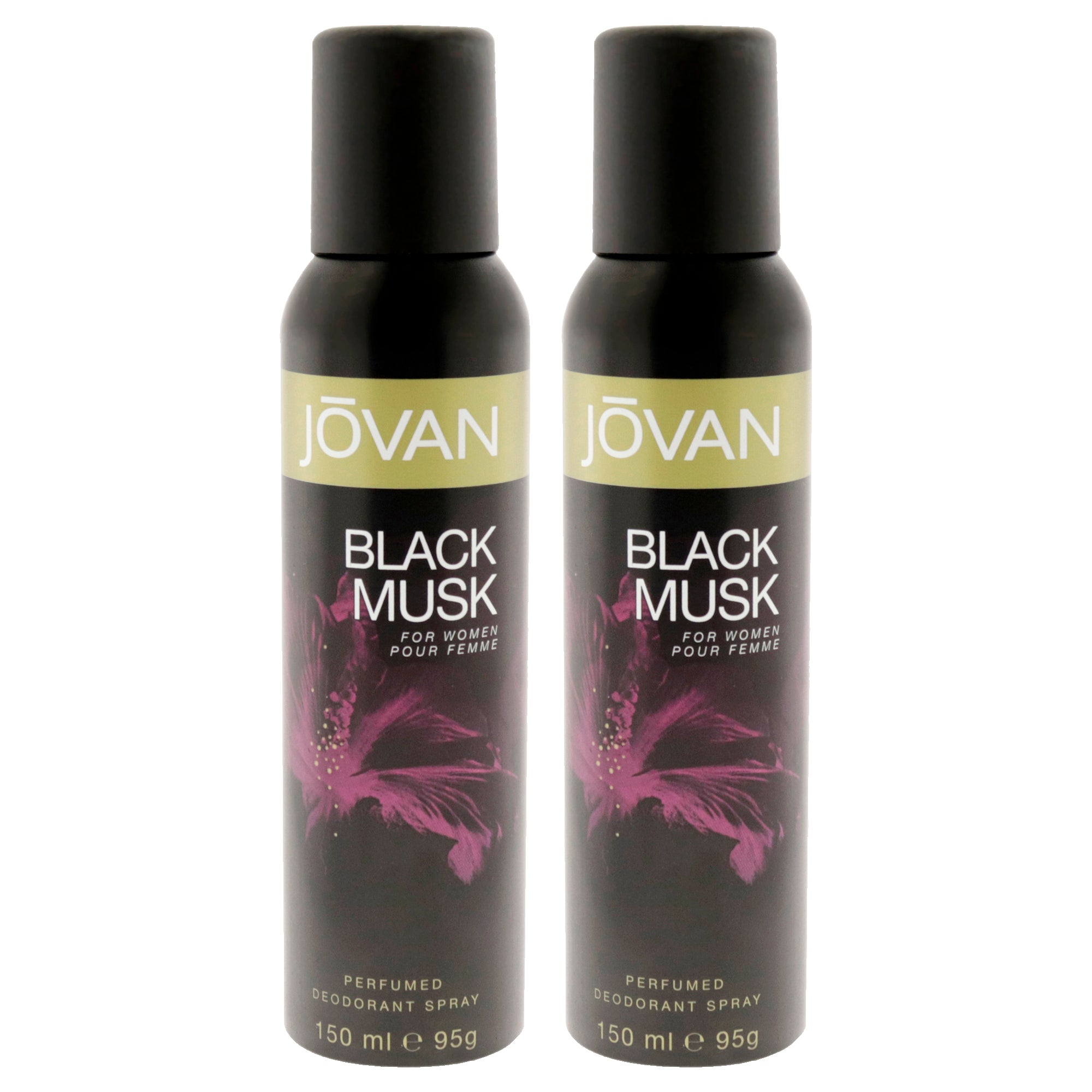 Black Musk by Jovan for Women - 5 oz Deodorant Spray - Pack of 2