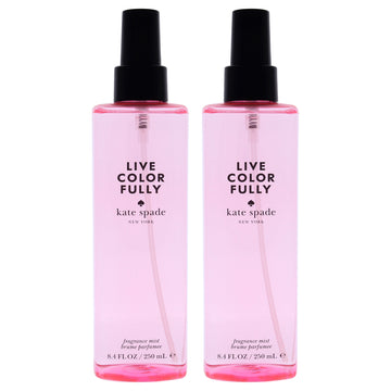 Live Colorfully Body Spray by Kate Spade for Women - 8.4 oz Fragrance Mist - Pack of 2