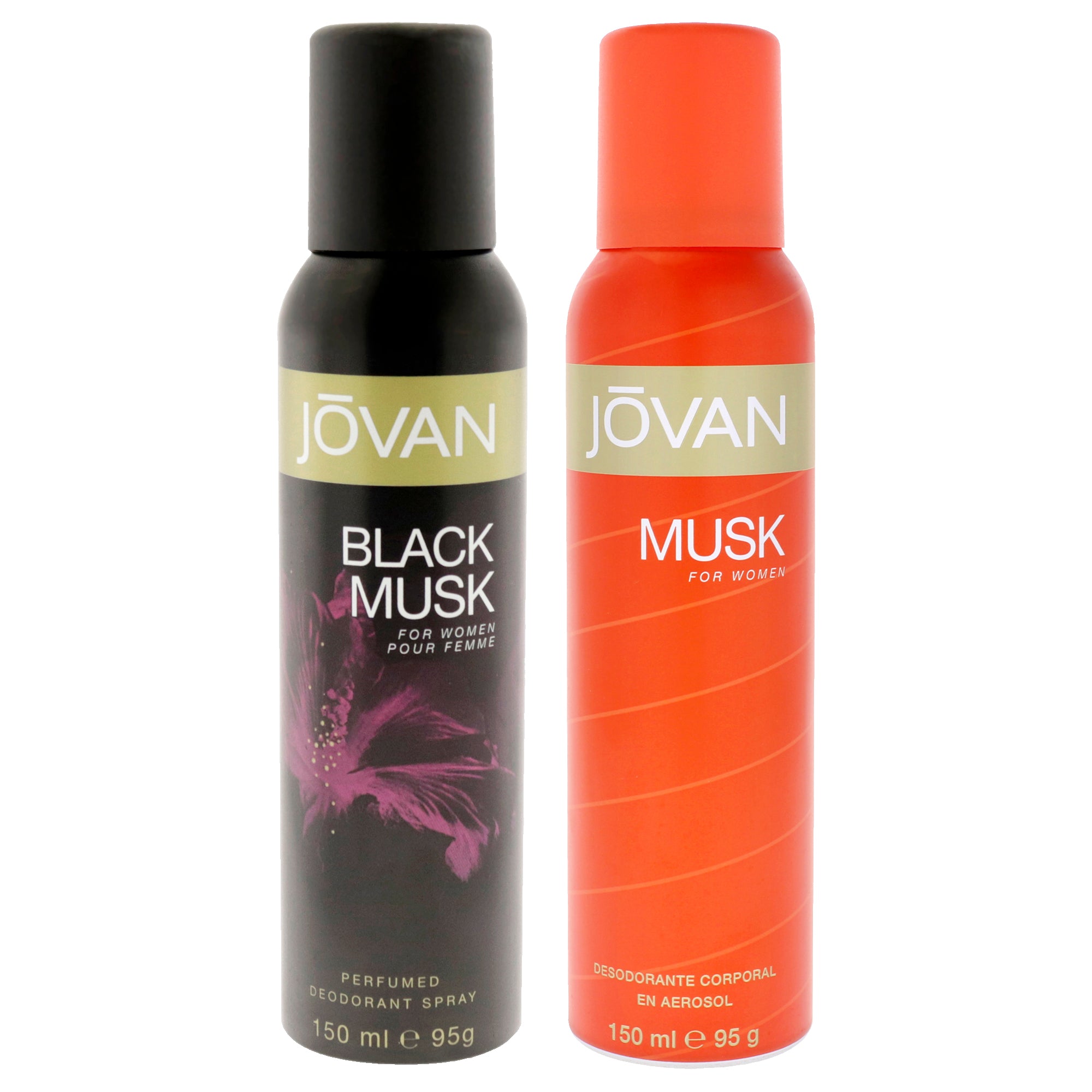 Jovan Kit by Jovan for Women - 2 Pc Kit 5oz Deodorant Spray - Musk, 5oz Deodorant Spray - Black Musk