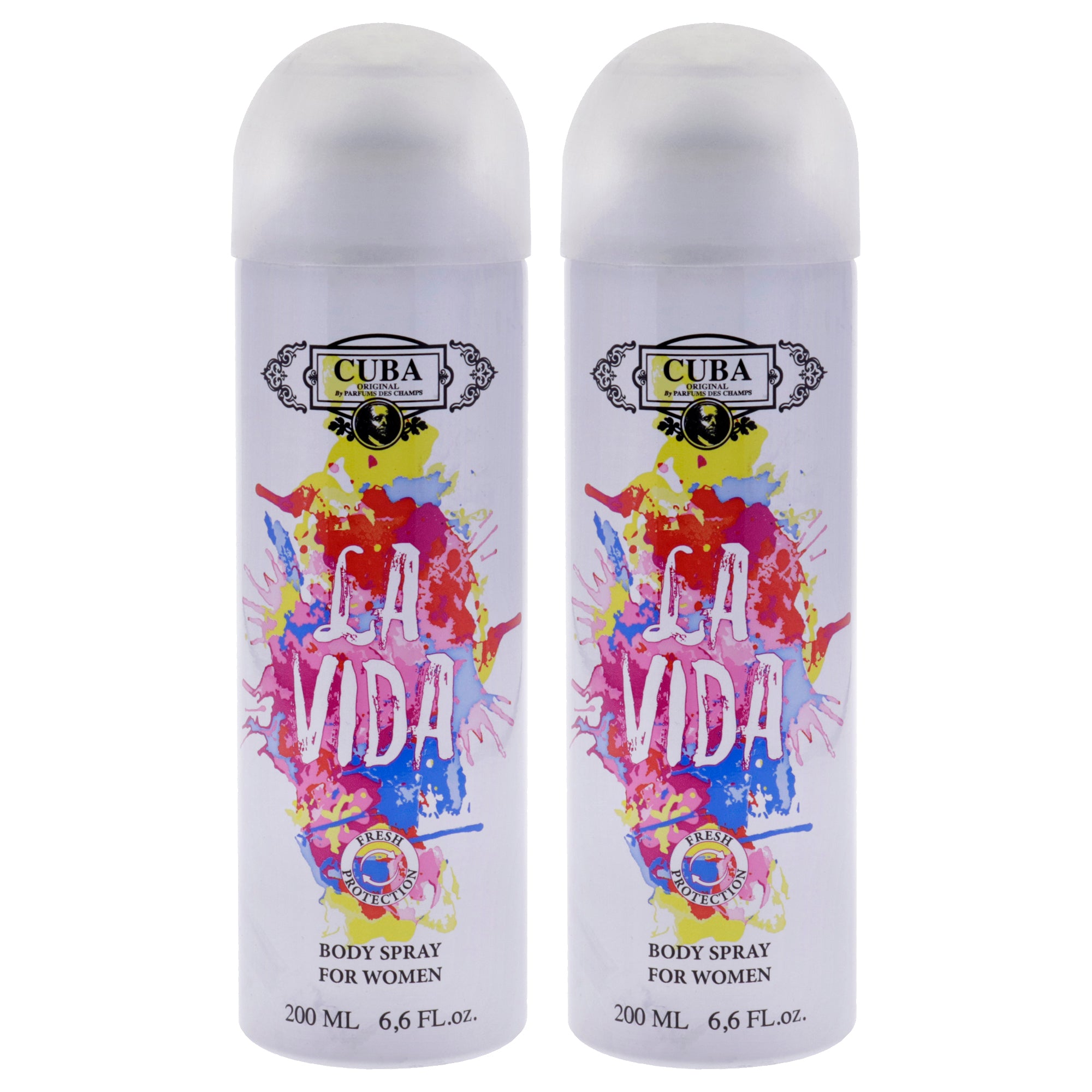 La Vida by Cuba for Women - 6.6 oz Body Spray - Pack of 2