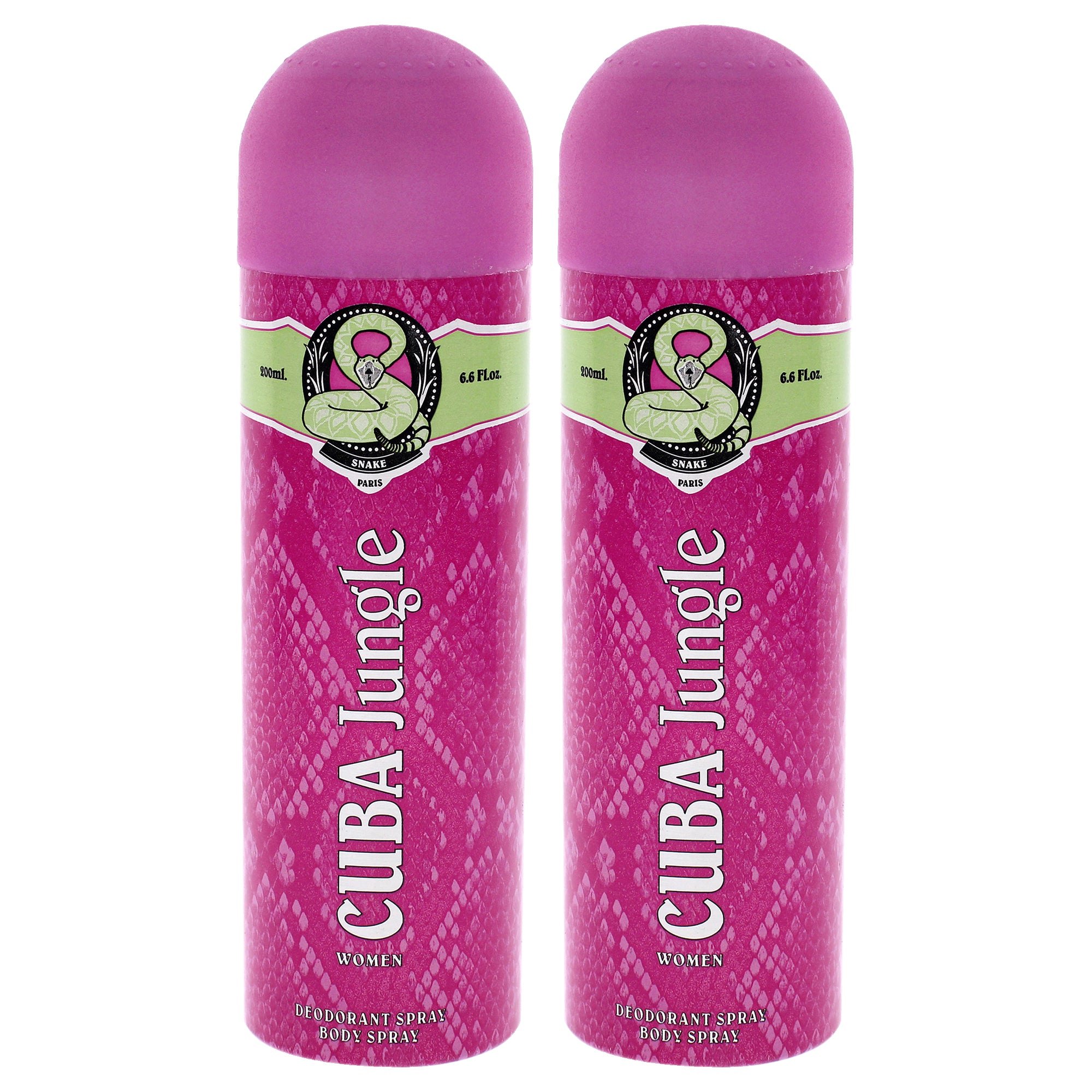 Cuba Jungle Snake by Cuba for Women - 6.6 oz Body Spray - Pack of 2