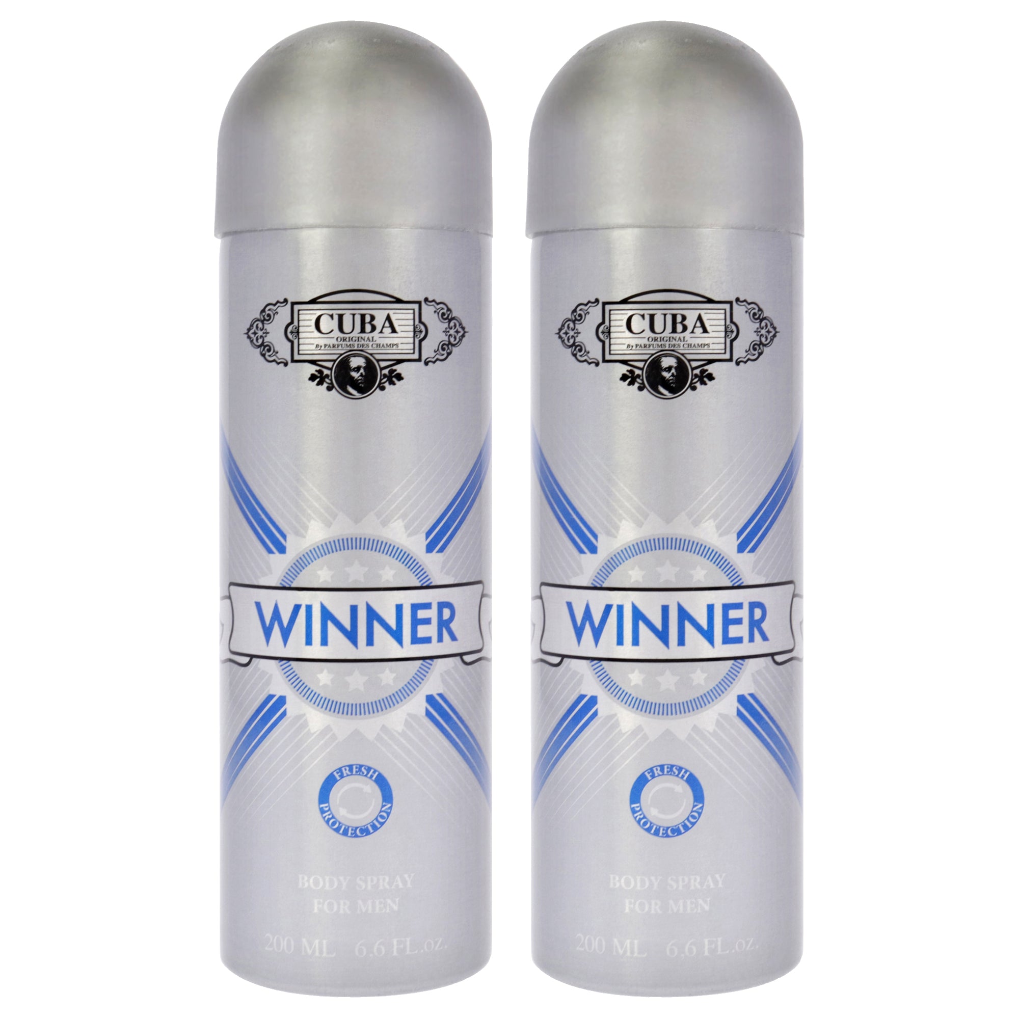 Cuba Winner by Cuba for Men - 6.6 oz Body Spray - Pack of 2