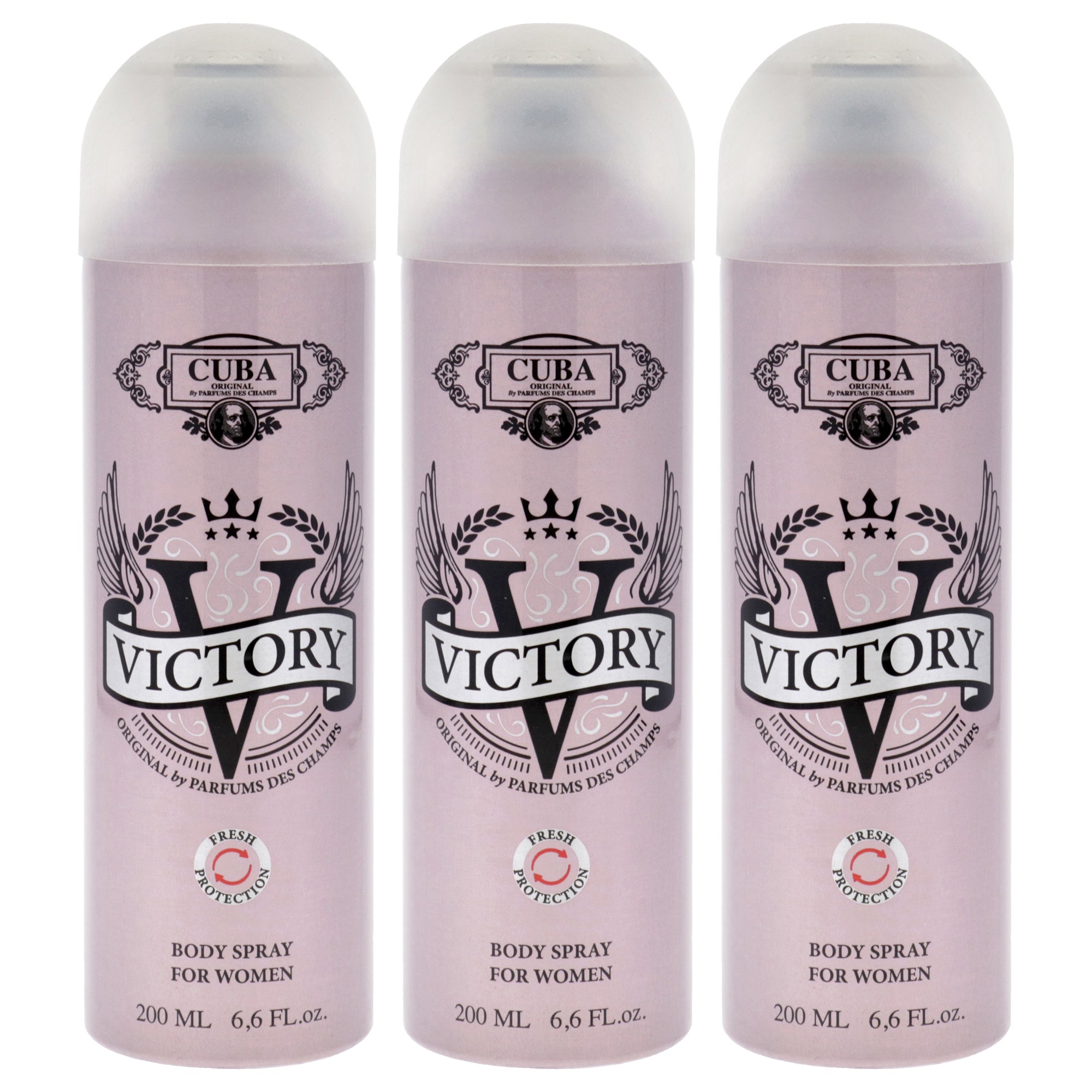 Victory by Cuba for Women - 6.6 oz Body Spray - Pack of 3