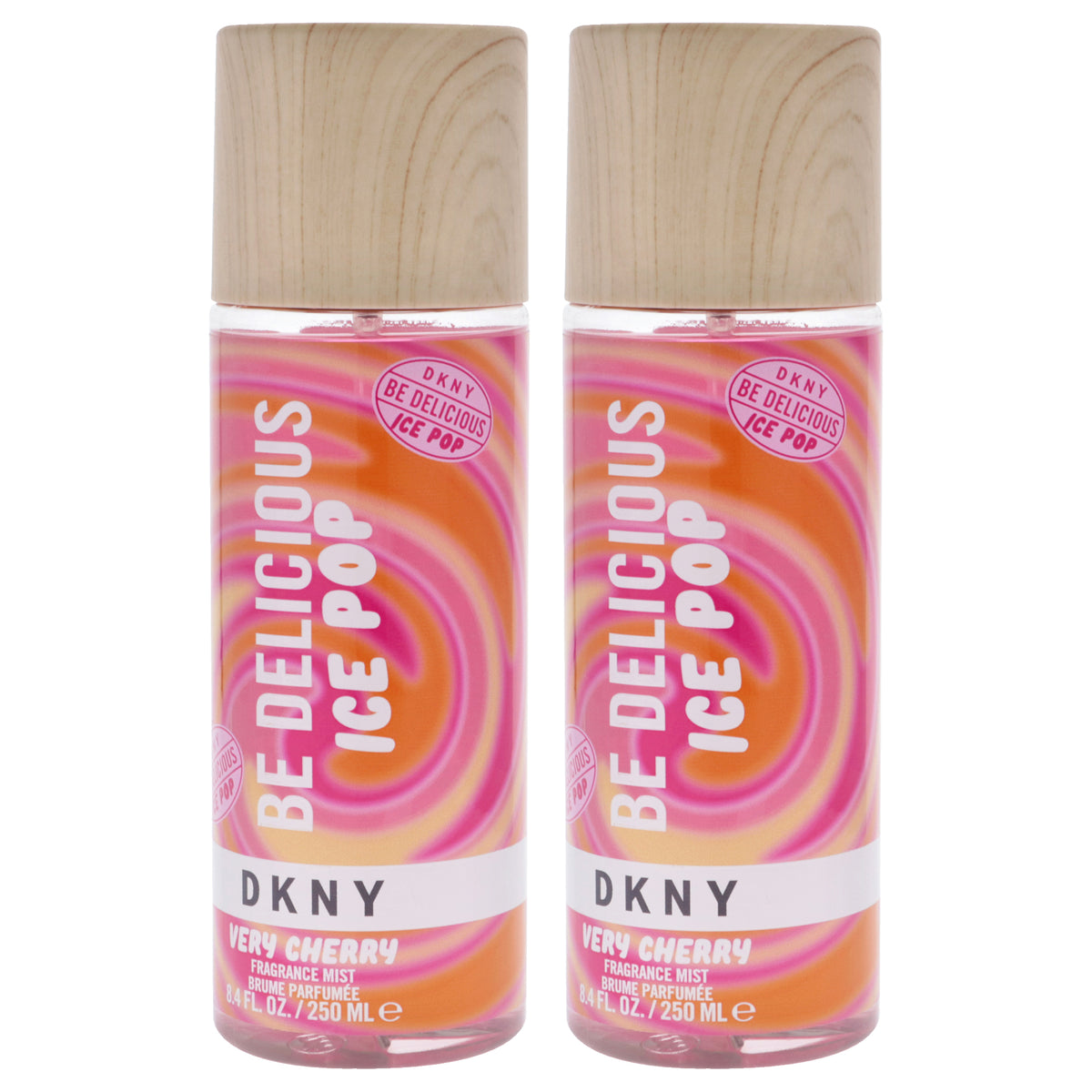DKNY Be Delicious Ice Pop - Very Cherry by Donna Karan for Women - 8.4 oz Fragrance Mist - Pack of 2