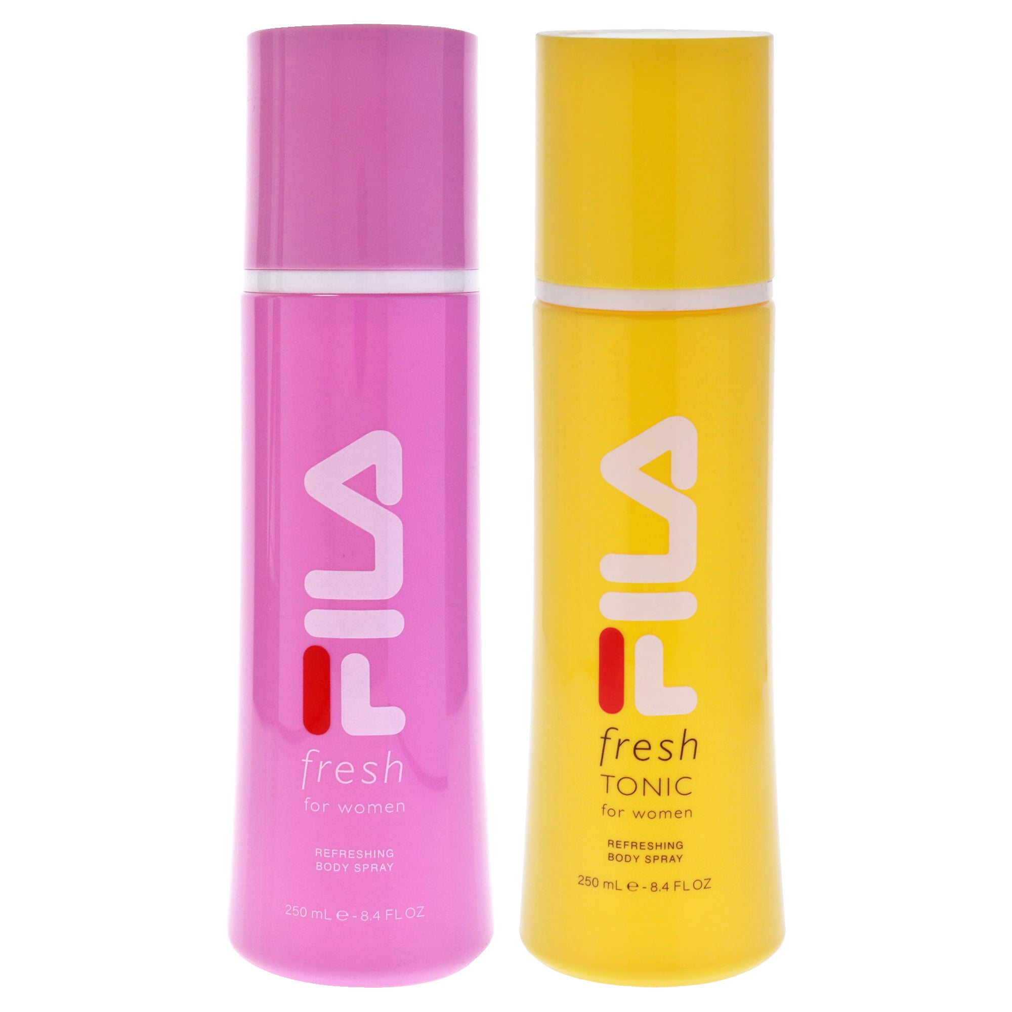 Fila Fresh Kit by Fila for Women - 2 Pc Kit 8.4oz Fila Fresh Yellow Body Spray, 8.4oz Fila Fresh Body Spray