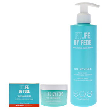 Fit.Fe By Fede kit by Fit.Fe By Fede for Women - 2 Pc Kit 8.4oz The Reviver Body Lotion, 8.4oz The Nourisher Body Butter