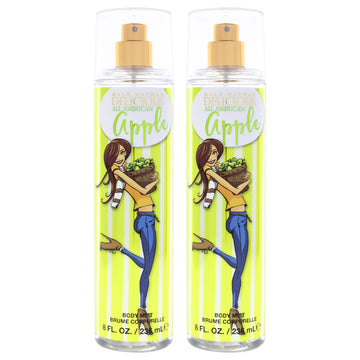 Delicious All American Apple by Gale Hayman for Women - 8 oz Body Mist -Pack of 2