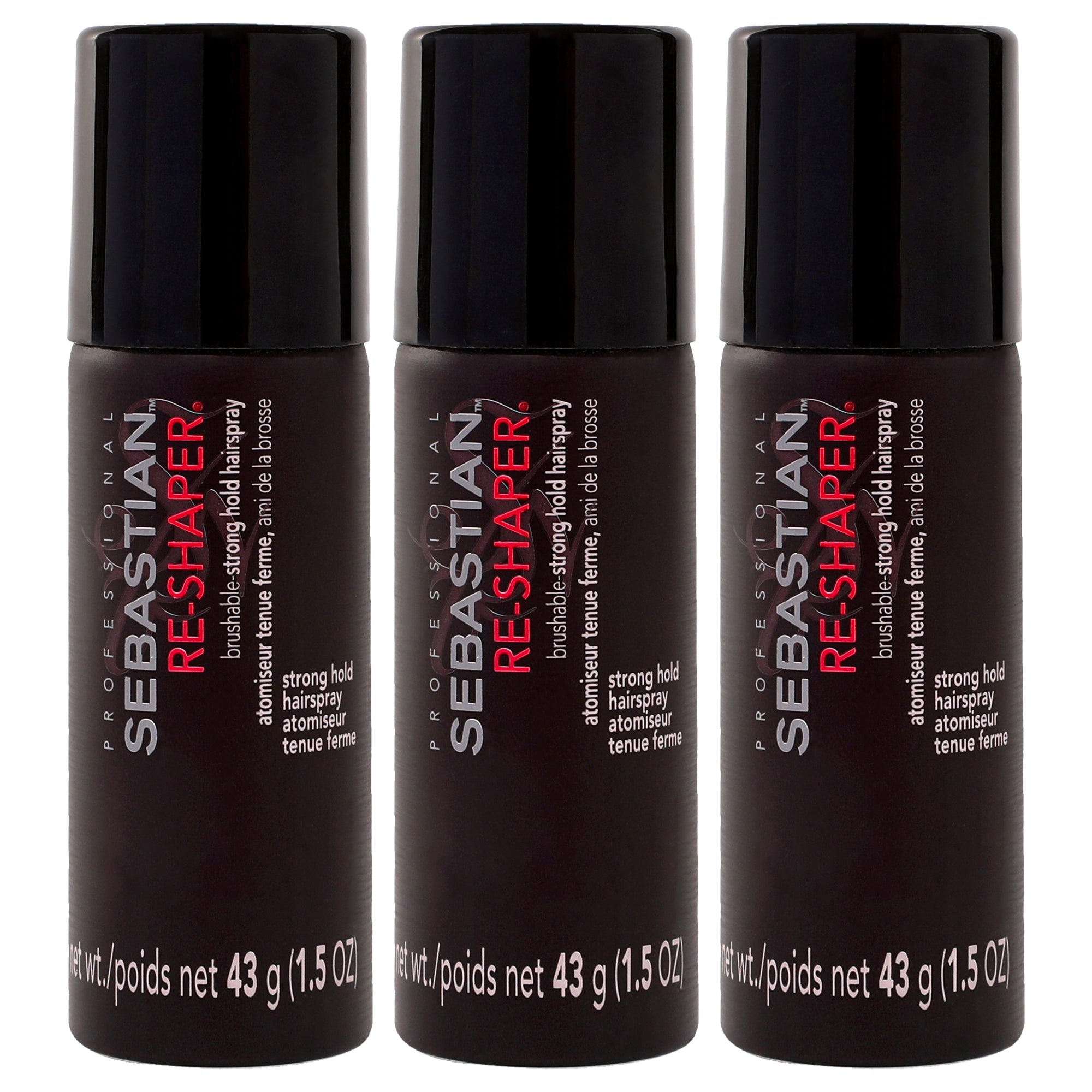Re-Shaper Strong Hold by Sebastian for Unisex - 1.5 oz Hair Spray - Pack of 3