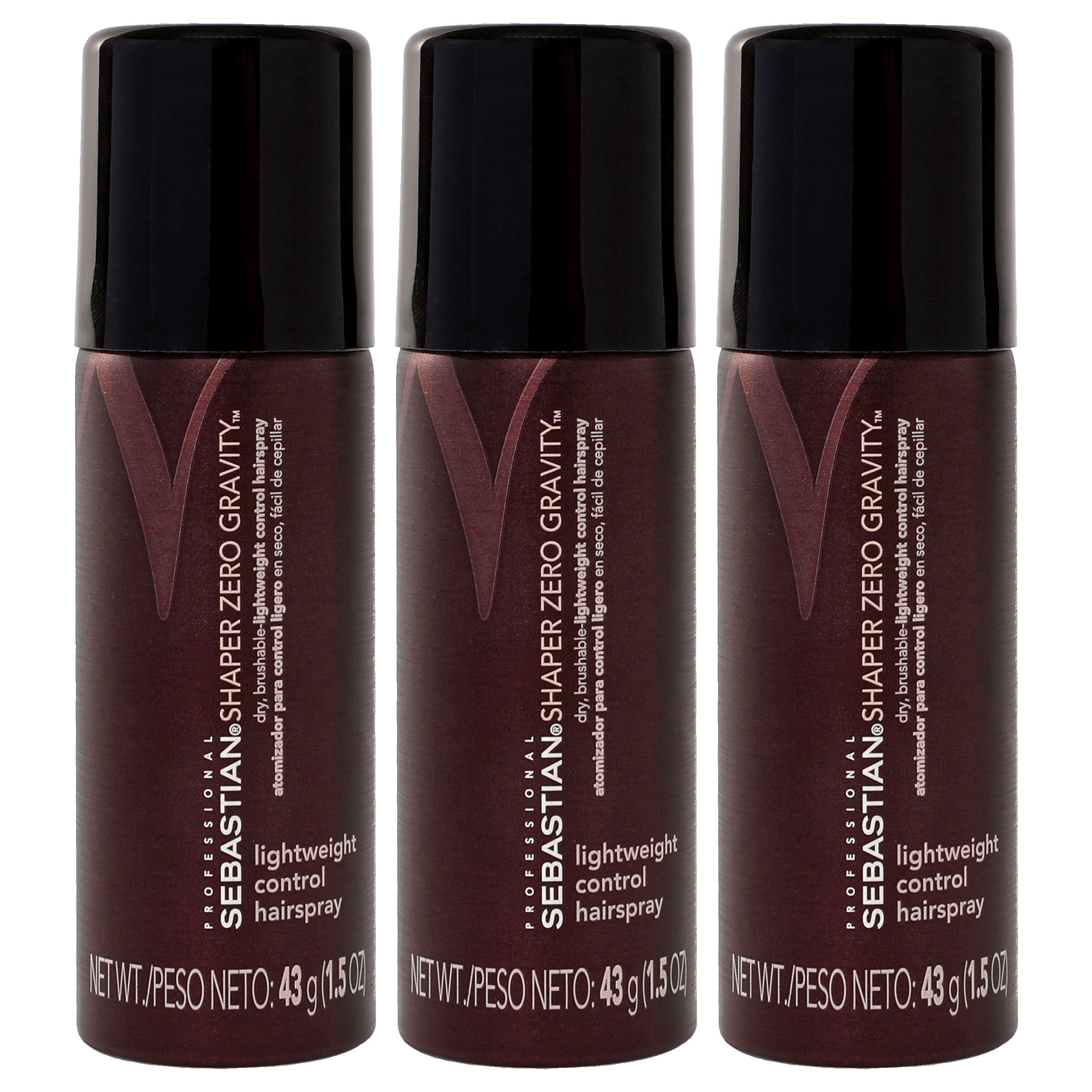 Shaper Zero Gravity Hairspray by Sebastian for Unisex - 1.5 oz Hair Spray - Pack of 3