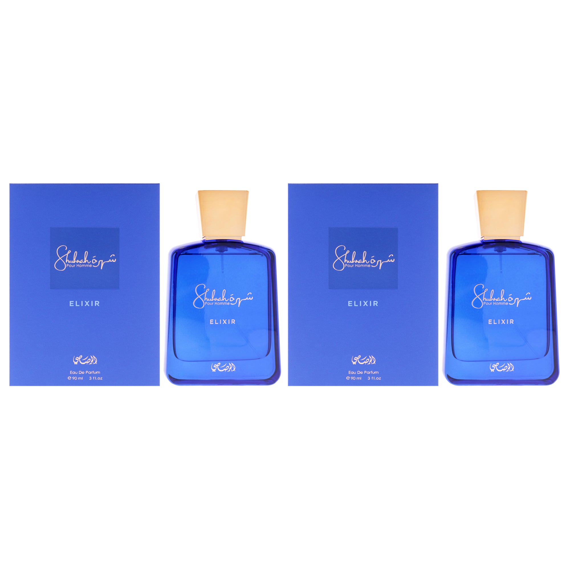 Shuhrah Elixir by Rasasi for Men - 3 oz EDP Spray - Pack of 2